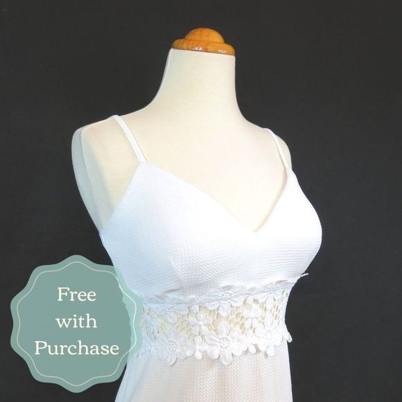 Dresses & Skirts - White Lace Dress - Fitted - Bodycon - XS - FREE WITH PURCHASE